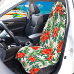 Tropical Hibiscus Blossom Pattern Print Waterproof Car Seat Cover