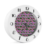 Tropical Hibiscus Flowers Aztec Print Alarm Clock