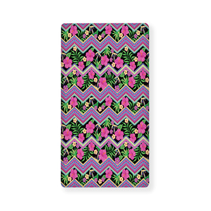 Tropical Hibiscus Flowers Aztec Print Baby Crib Sheet