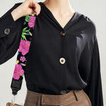 Tropical Hibiscus Flowers Aztec Print Bag Strap