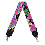 Tropical Hibiscus Flowers Aztec Print Bag Strap
