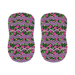 Tropical Hibiscus Flowers Aztec Print Bar Stool Covers