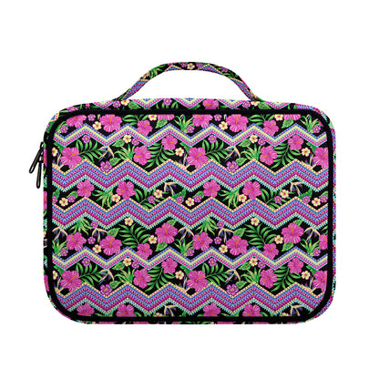 Tropical Hibiscus Flowers Aztec Print Briefcase Bible Bag