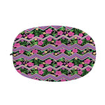 Tropical Hibiscus Flowers Aztec Print Car Side Mirror Covers