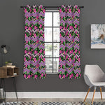 Tropical Hibiscus Flowers Aztec Print Curtain