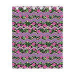 Tropical Hibiscus Flowers Aztec Print Curtain