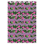 Tropical Hibiscus Flowers Aztec Print Curtain