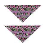 Tropical Hibiscus Flowers Aztec Print Dog Bandana