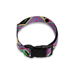 Tropical Hibiscus Flowers Aztec Print Dog Collar