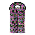 Tropical Hibiscus Flowers Aztec Print Double Neoprene Wine Tote