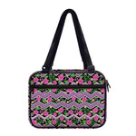 Tropical Hibiscus Flowers Aztec Print Double Strap Bible Bag