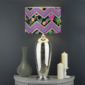 Tropical Hibiscus Flowers Aztec Print Drum Lamp Shade