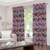 Tropical Hibiscus Flowers Aztec Print Extra Wide Grommet Curtains