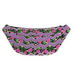 Tropical Hibiscus Flowers Aztec Print Fanny Pack