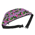 Tropical Hibiscus Flowers Aztec Print Fanny Pack