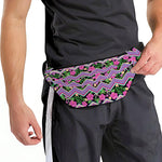 Tropical Hibiscus Flowers Aztec Print Fanny Pack