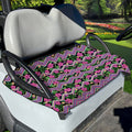 Tropical Hibiscus Flowers Aztec Print Golf Cart Seat Cover