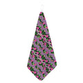 Tropical Hibiscus Flowers Aztec Print Hand Towel