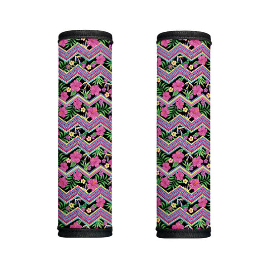 Tropical Hibiscus Flowers Aztec Print Handle Covers
