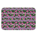 Tropical Hibiscus Flowers Aztec Print Indoor Door Mat