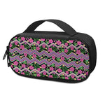 Tropical Hibiscus Flowers Aztec Print Insulin Cooler Travel Case