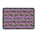 Tropical Hibiscus Flowers Aztec Print Kitchen Mat