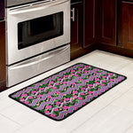 Tropical Hibiscus Flowers Aztec Print Kitchen Mat