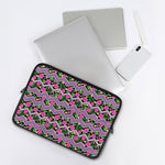 Tropical Hibiscus Flowers Aztec Print Laptop Sleeve
