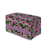 Tropical Hibiscus Flowers Aztec Print Leather Tissue Box Cover