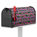 Tropical Hibiscus Flowers Aztec Print Mailbox Cover