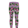 Tropical Hibiscus Flowers Aztec Print Men's Leggings