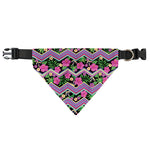 Tropical Hibiscus Flowers Aztec Print Over The Collar Dog Bandana