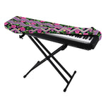 Tropical Hibiscus Flowers Aztec Print Piano Keyboard Cover