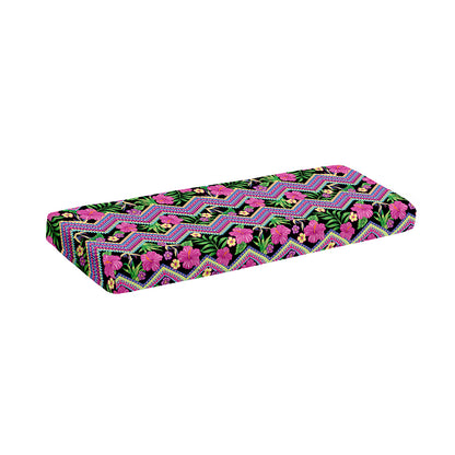 Tropical Hibiscus Flowers Aztec Print Piano Keyboard Cover