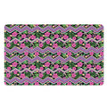 Tropical Hibiscus Flowers Aztec Print Polyester Doormat