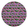 Tropical Hibiscus Flowers Aztec Print Round Blanket