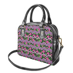 Tropical Hibiscus Flowers Aztec Print Shoulder Handbag