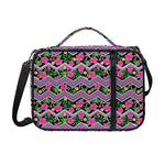 Tropical Hibiscus Flowers Aztec Print Shoulder Strap Bible Bag