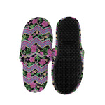 Tropical Hibiscus Flowers Aztec Print Slippers