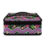 Tropical Hibiscus Flowers Aztec Print Small Lunch Bag