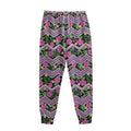 Tropical Hibiscus Flowers Aztec Print Sweatpants