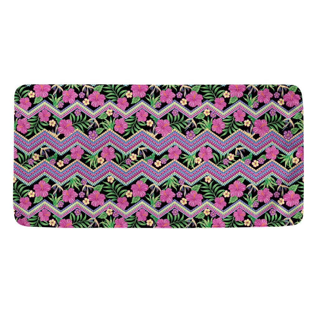 Tropical Hibiscus Flowers Aztec Print Towel