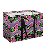 Tropical Hibiscus Flowers Aztec Print Utility Tote Bag