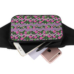 Tropical Hibiscus Flowers Aztec Print Waist Bag