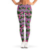 Tropical Hibiscus Flowers Aztec Print Women's Leggings