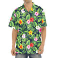 Tropical Hibiscus Flowers Pattern Print Aloha Shirt