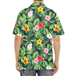 Tropical Hibiscus Flowers Pattern Print Aloha Shirt