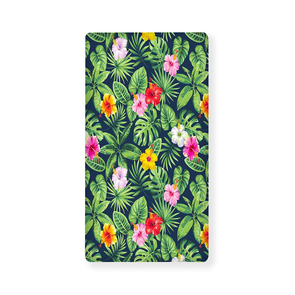 Tropical Hibiscus Flowers Pattern Print Baby Crib Sheet