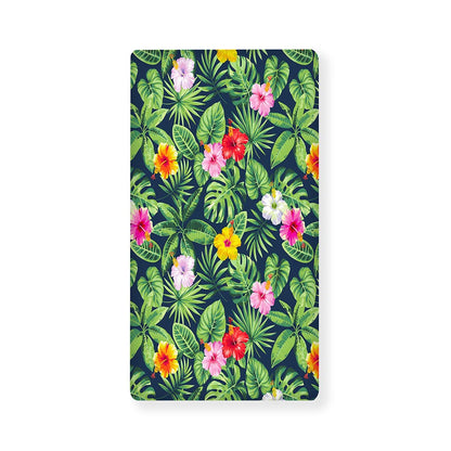 Tropical Hibiscus Flowers Pattern Print Baby Crib Sheet