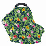 Tropical Hibiscus Flowers Pattern Print Baby Seat Cover